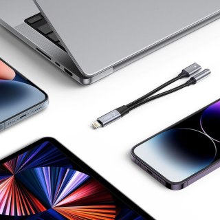 Kabel przejściówka iPhone Lightning na mini jack 3.5mm - iPhone Lightning - czarny