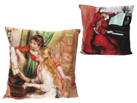 Poduszka z wypełnieniem/suwak - A. Renoir, Lekcja gry na pianinie (CARMANI)