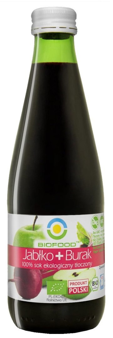 SOK JABŁKOWO - BURACZKOWY NFC BEZGLUTENOWY BIO 300 ml - BIOFOOD