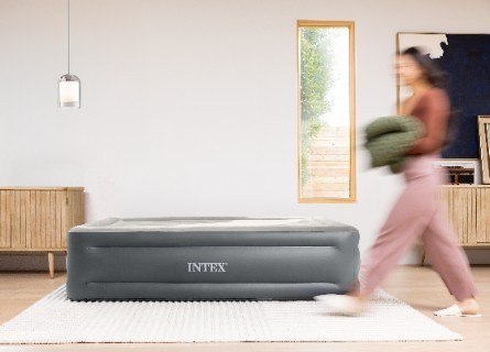 Dwuosobowy materac dmuchany 152x203x46 cm łóżko pompka 220V INTEX 64126 ND