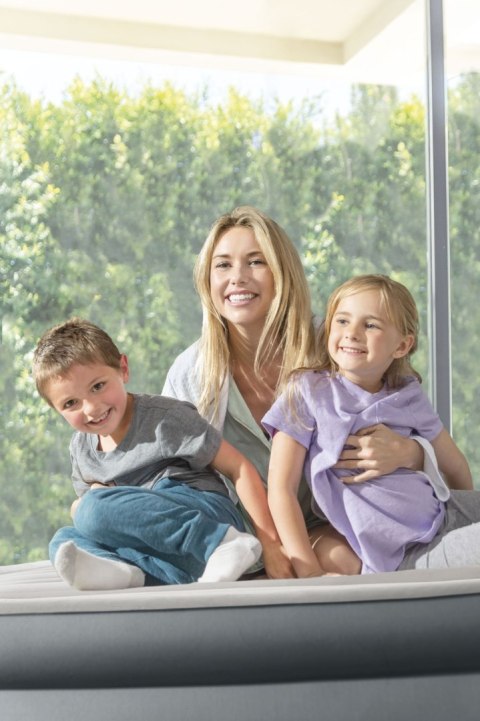 Dwuosobowy materac dmuchany 152x203x46 cm łóżko pompka 220V INTEX 64126 ND