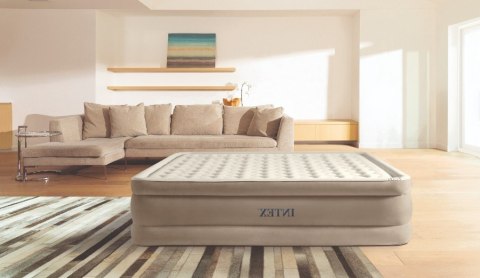 Dwuosobowy materac dmuchany 152x203x46 cm łóżko pompka 220V INTEX 64428 ND