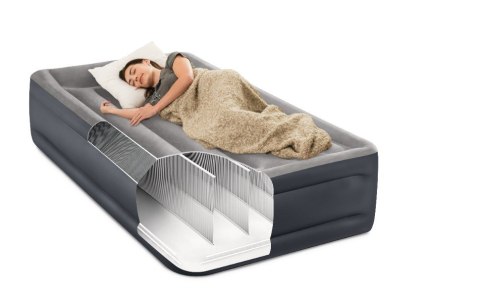 Jednoosobowy materac dmuchany 99x191x42 cm łóżko pompka 220V INTEX 64132 ND