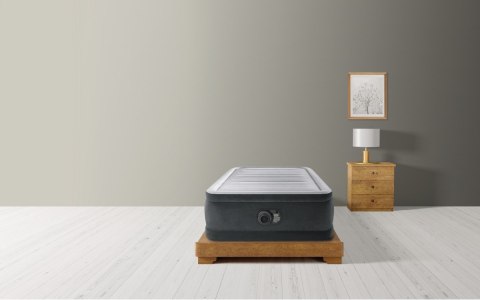 Jednoosobowy materac dmuchany 99x191x46 cm łóżko pompka 220V INTEX 64412 ND