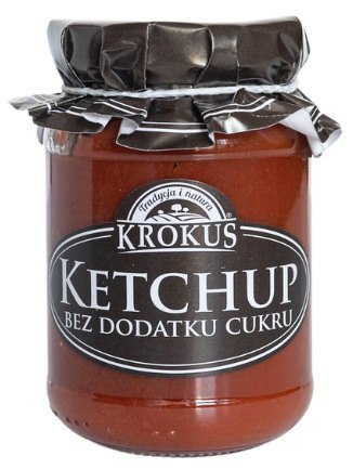 KETCHUP BEZ DODATKU CUKRÓW BEZGLUTENOWY 180 g - KROKUS