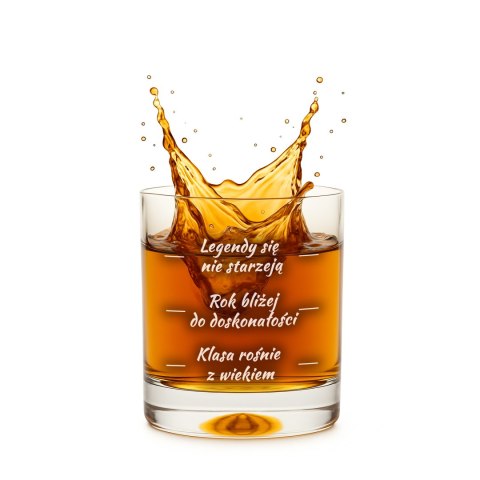 Urodzinowa szklanka do whisky z nadrukiem - prezent na 18-stkę