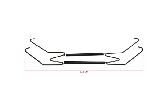 Zawiesie sprężynkowe - czarne uchwyt pod talerze 30cm.