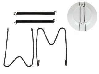 Zawiesie sprężynkowe - czarny uchwyt pod talerze 22 cm.