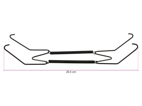 Zawiesie sprężynkowe - czarny uchwyt pod talerze 22 cm.
