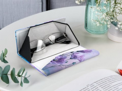 Etui na okulary, składane - Dekoracja kwiatowa (CARMANI)