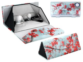 Etui na okulary, składane - Dekoracja kwiatowa (CARMANI)