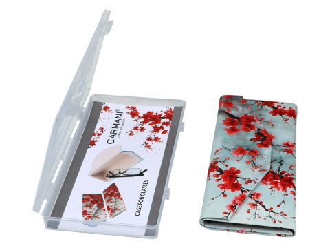 Etui na okulary, składane - Dekoracja kwiatowa (CARMANI)