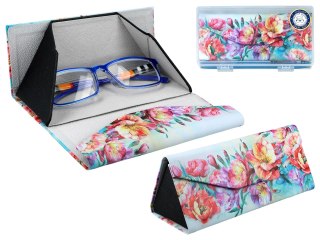 Etui na okulary, składane - Dekoracja kwiatowa (CARMANI)