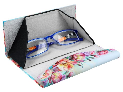 Etui na okulary, składane - Dekoracja kwiatowa (CARMANI)