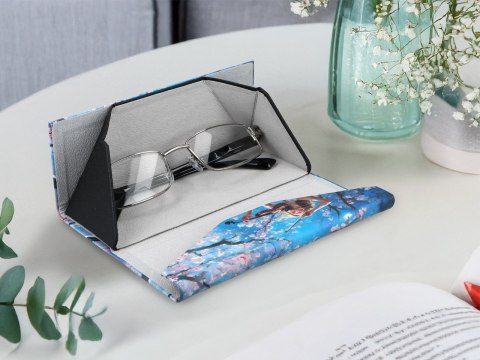 Etui na okulary, składane - Dekoracja kwiatowa (CARMANI)