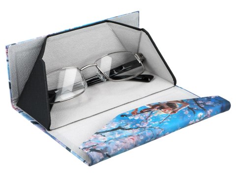 Etui na okulary, składane - Dekoracja kwiatowa (CARMANI)