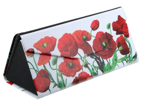 Etui na okulary, składane - Dekoracja kwiatowa, Maki (CARMANI)