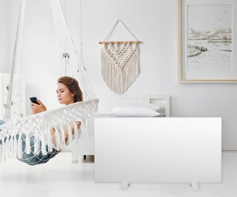 Grzejnik na podczerwień panel grzewczy promiennik IR 600W WIFI 60x100 cm biały
