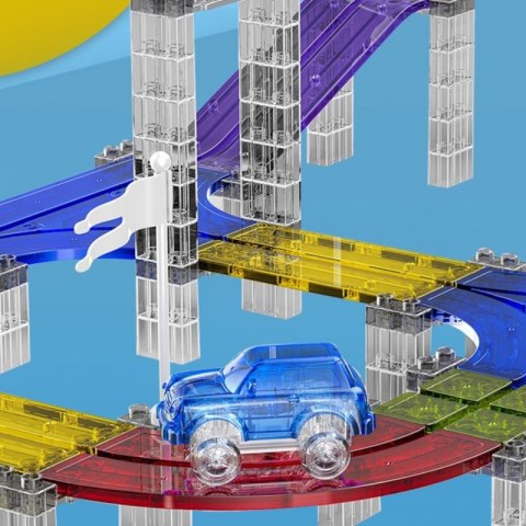 WOOPIE Magnetyczny Tor Samochodowy Wyścigowy + Autko 137 El.