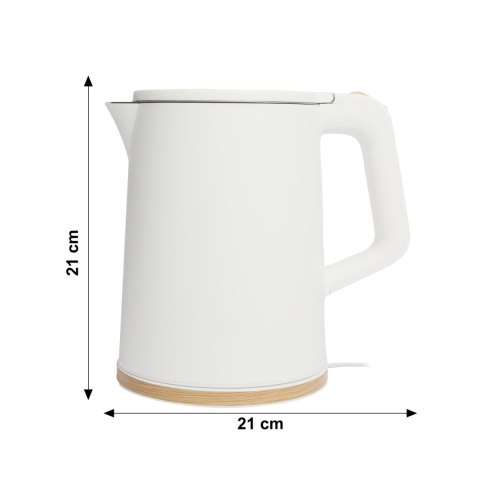 Czajnik elektryczny bezprzewodowy mały turystyczny 1500W 1.2l obrotowy biały