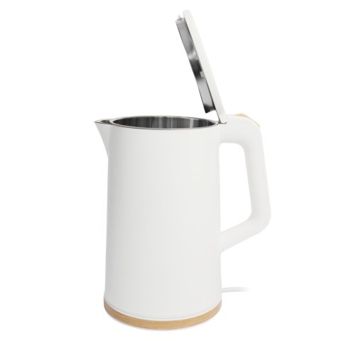 Czajnik elektryczny bezprzewodowy turystyczny 1500W 1.7l obrotowy biały