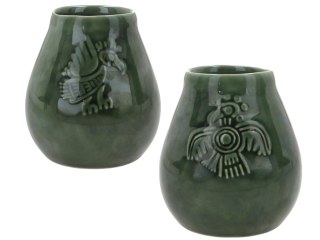 Naczynie Ceramiczne do Yerby - zieleń transparentna