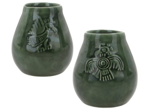 Naczynie Ceramiczne do Yerby - zieleń transparentna