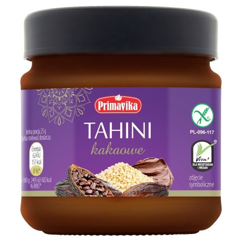 TAHINI KAKAOWE BEZGLUTENOWE 185 g - PRIMAVIKA