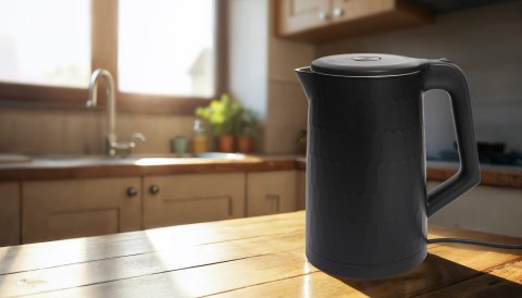 Czajnik elektryczny bezprzewodowy turystyczny 1500W 1.8l obrotowy czarny