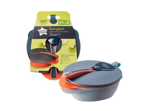 467188 MISKA X 2 Z ŁYŻ. POKR. TRÓJK PODST Tommee Tippee