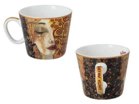 Kpl. 2 filiżanek espresso - G. Klimt, Złote łzy (białe i czarne tło) (CARMANI)