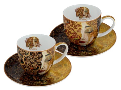Kpl. 2 filiżanek ze spodkami - G. Klimt, Złote łzy (CARMANI)