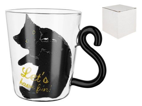 Kubek szklany z kocim ogonem (1 z 2 wzorów )