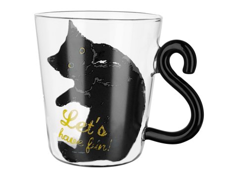 Kubek szklany z kocim ogonem (1 z 2 wzorów )