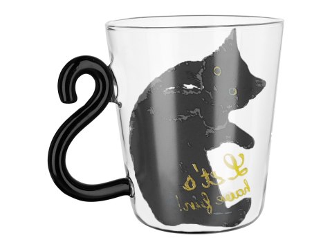 Kubek szklany z kocim ogonem (1 z 2 wzorów )