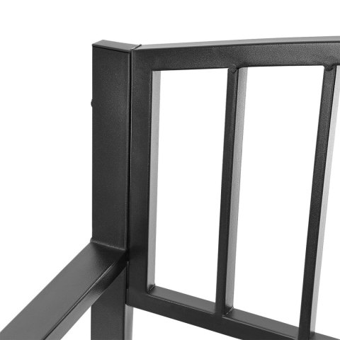 Metalowa ławka ogrodowa z oparciem parkowa taras balkon