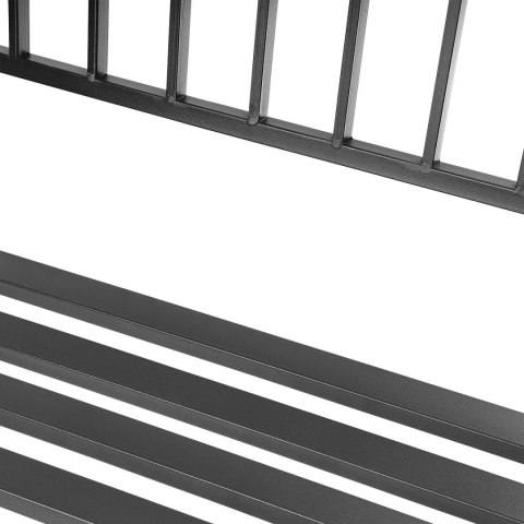 Metalowa ławka ogrodowa z oparciem parkowa taras balkon