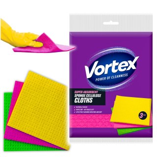 VORTEX Ściereczki gąbczaste 3 szt.
