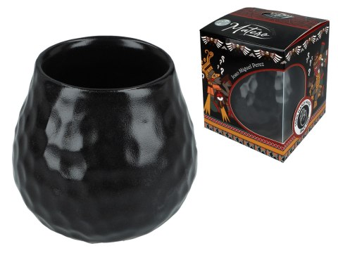 Naczynie Ceramiczne do Yerby - plaster miodu, czarny