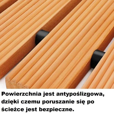 Ścieżka ogrodowa drewniana drewno cedrowe 250x75cm