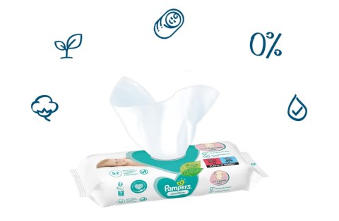 PAMPERS Chusteczki Nawilżane Sensitive 52 szt. - 12 op.