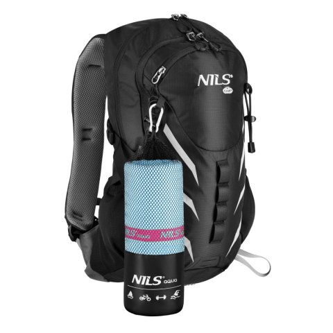 NAR13 JASNONIEBIESKI RĘCZNIK Z MIKROFIBRY 200X90 cm NILS AQUA