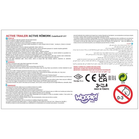 WOOPIE Przyczepka Wywrotka ACTIVE TRAILER Czerwona 35 kg