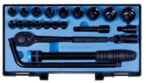 KOMPLET NASADEK 1/2'' Z GRZECHOTKĄ I AKCESORIAMI 22 CZ.