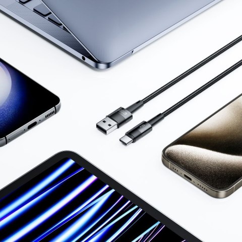 Kabel przewód USB-C - USB-C 66W 6A 2m - szary