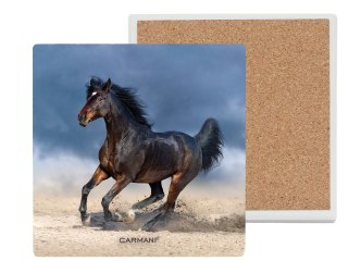 Podkładka ceramiczna, kwadratowa - Konie (CARMANI)
