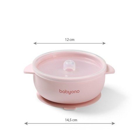 1662/02 MISECZKA Z PRZYSSAWKĄ I PRZYKRYWKĄ SILIKONOWA RÓŻOWY