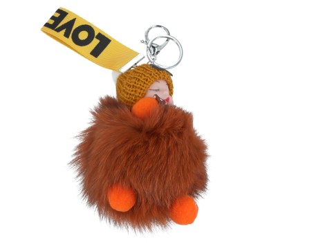 Breloczek do kluczy - Niemowlak, żółty pompon