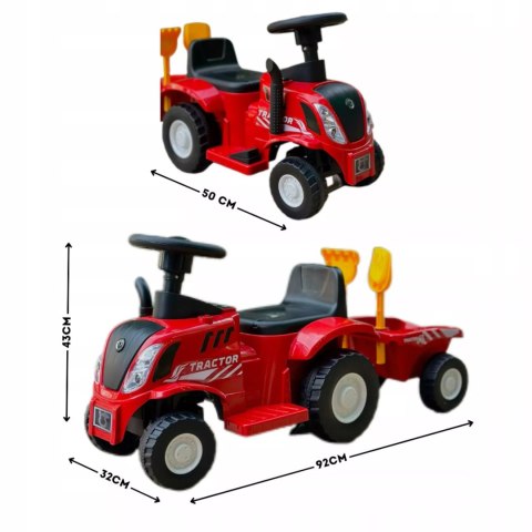Jeżdzik traktor z przyczepą dla dzieci dźwięki Z220C