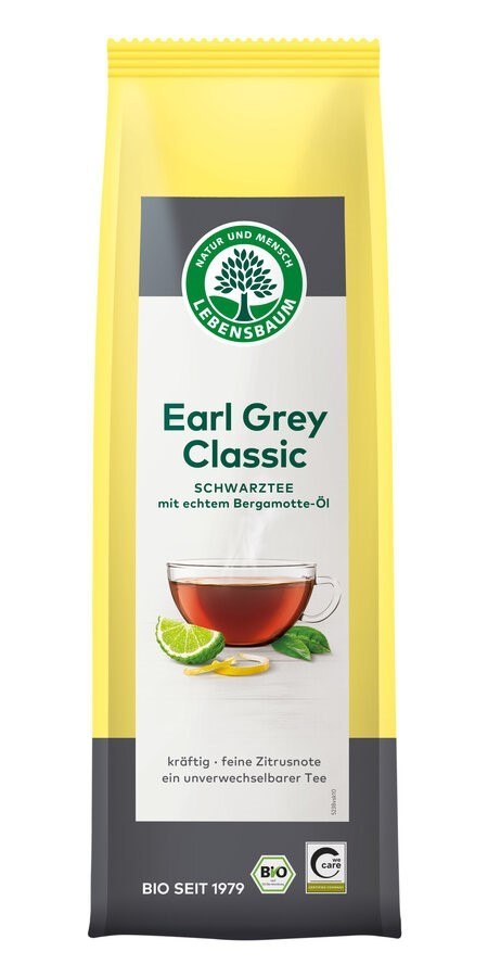 HERBATA CZARNA LIŚCIASTA EARL GREY BIO 100 g - LEBENSBAUM